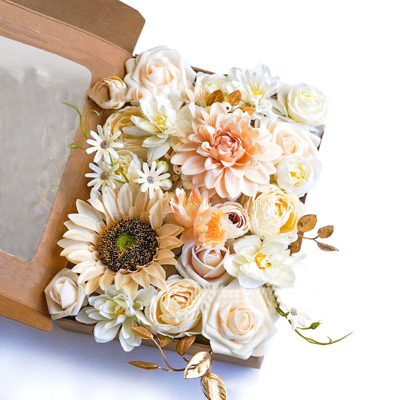 Artificial Flowers for DIY Wedding Centerpieces Decorations, Fake Rose Dahlia Sunflower Flowers for Decoration DIY