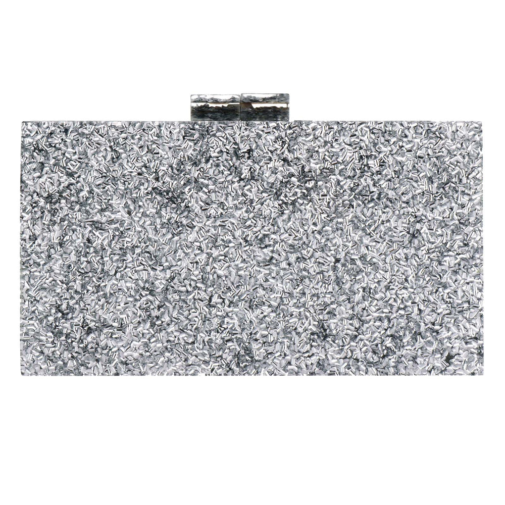 Women Acrylic Handbags Rectangle Multicolor Geometric Trend Designed Bags Chain Crossbody Bag Evening Banquet Party Clutch Bag