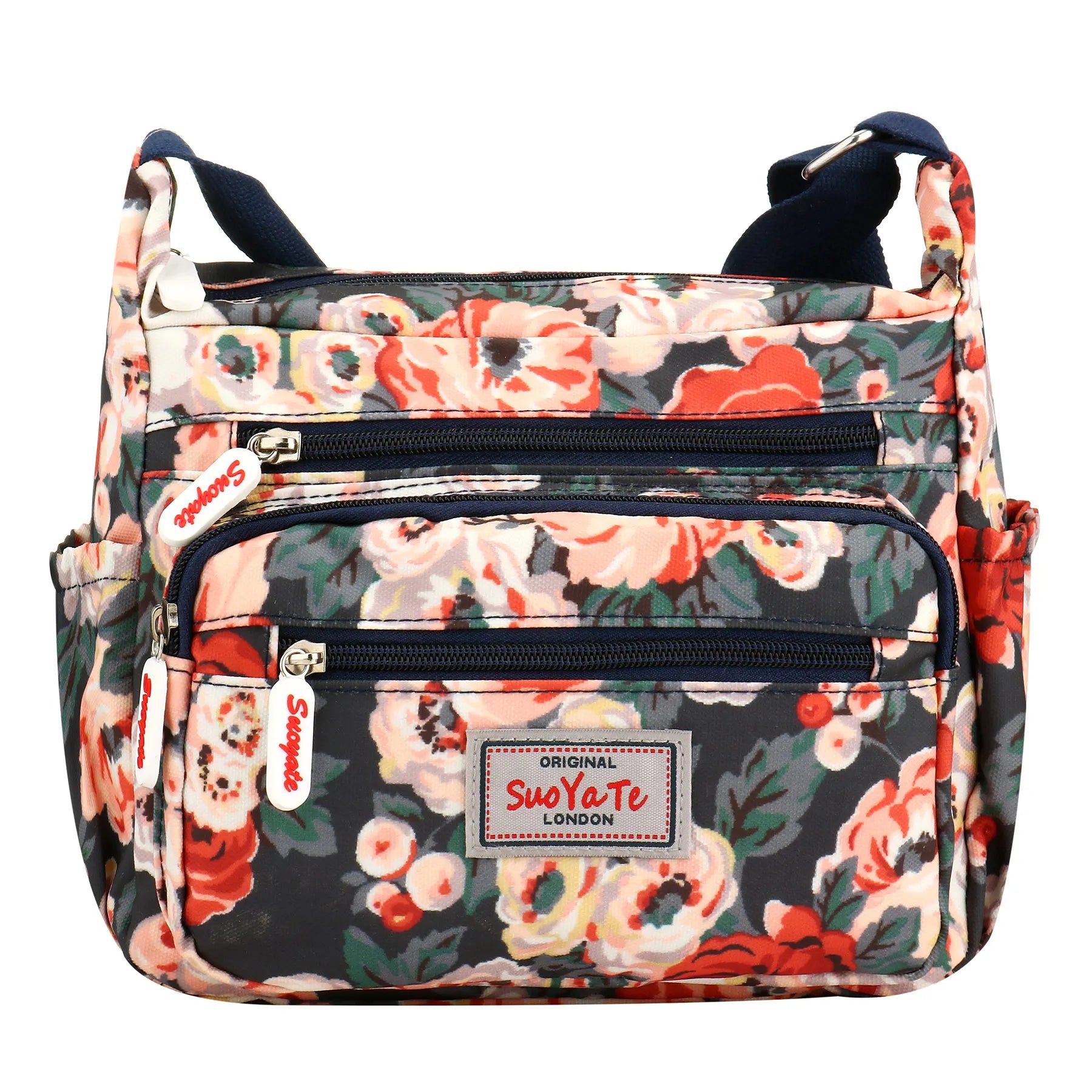 Fashion Multi-Pocket Crossbody Handbags Floral Pattern Female Shoulder Bag for Shopping Messenger Bags Waterproof Crossbody Bag