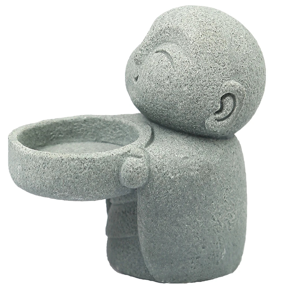 Tea Light Candle Holders Little Buddha Statue Candle Holder Cute Tea Light Buddha Figurine Candlestick Home Chinese Decoration