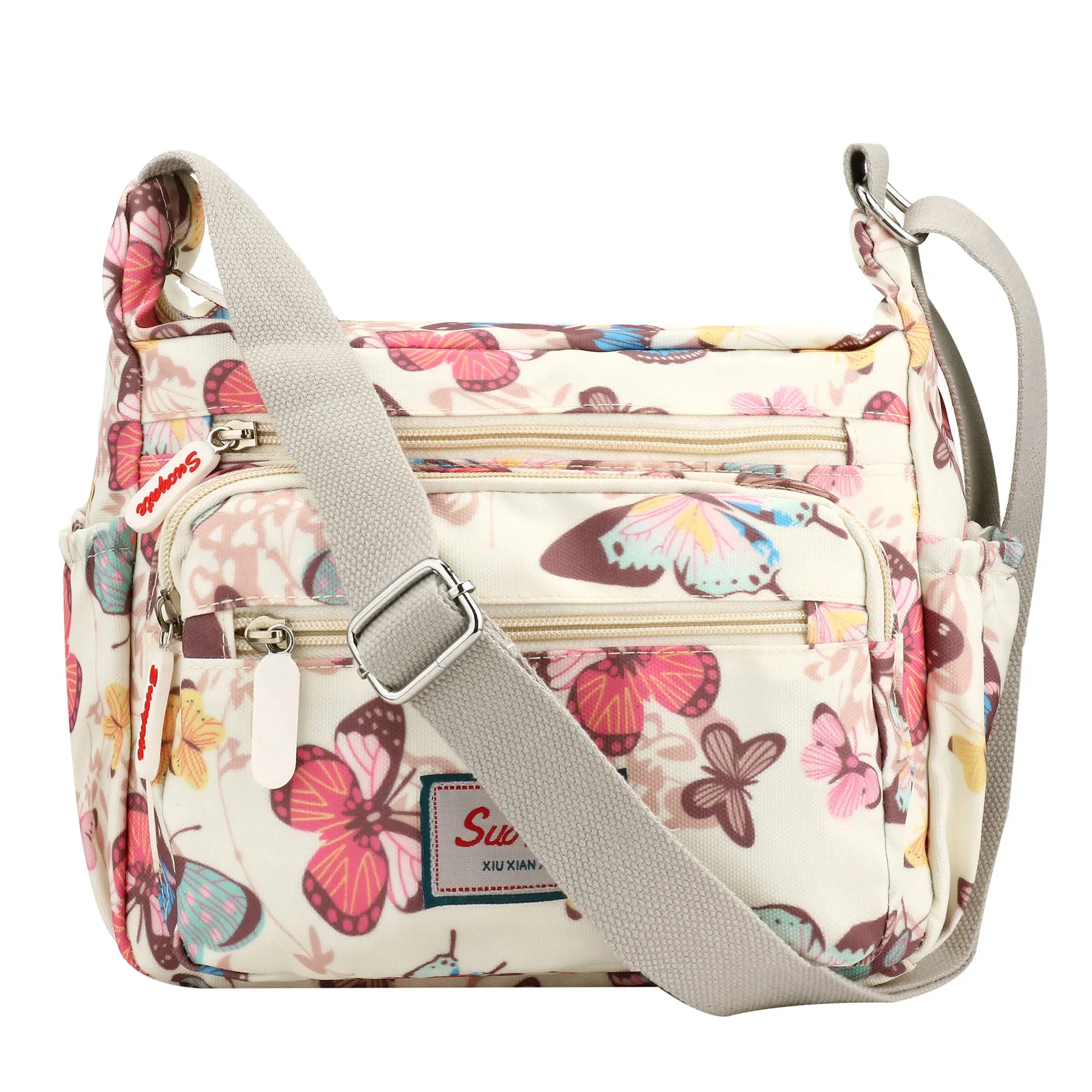Fashion Multi-Pocket Crossbody Handbags Floral Pattern Female Shoulder Bag for Shopping Messenger Bags Waterproof Crossbody Bag