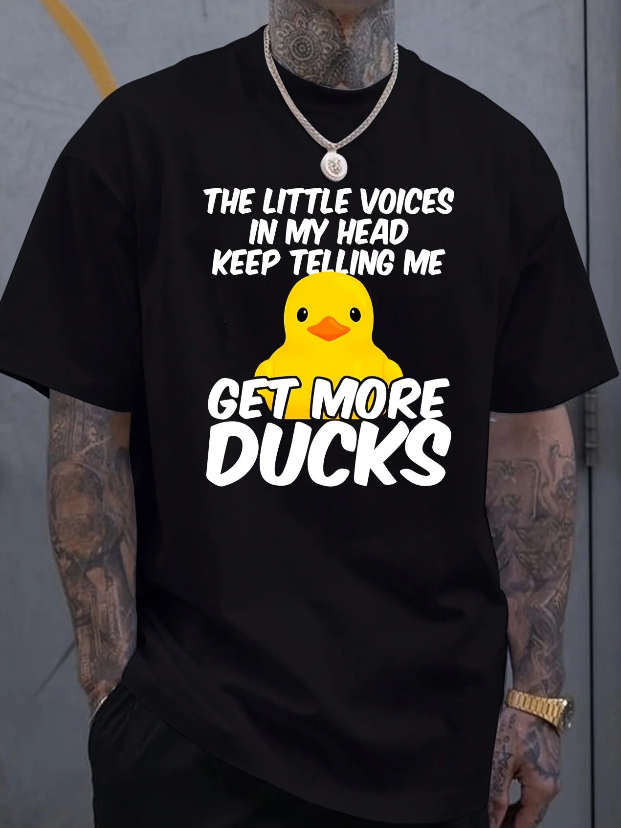 Little Yellow Duck Print Cartoon T-shirt - Men's Fashion GET MORE DUCKS