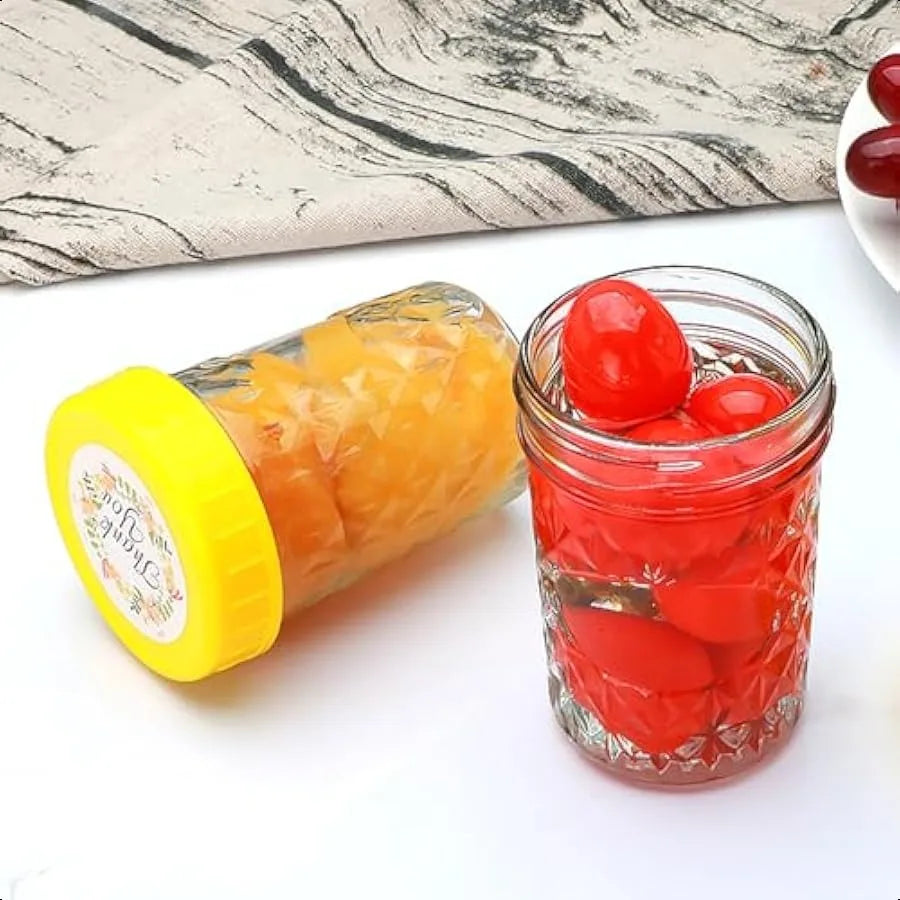 16 Pack Mason Jars8 oz Canning Jars Glass Jars With Lids Small Mason Jars Suitable for Jelly Jam Honey Wedding Favors Shower Fa