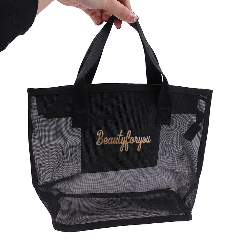 Black Travel Cosmetic Bag Women Zipper Makeup Case Organizer Storage Pouch Toiletry Beauty Bags