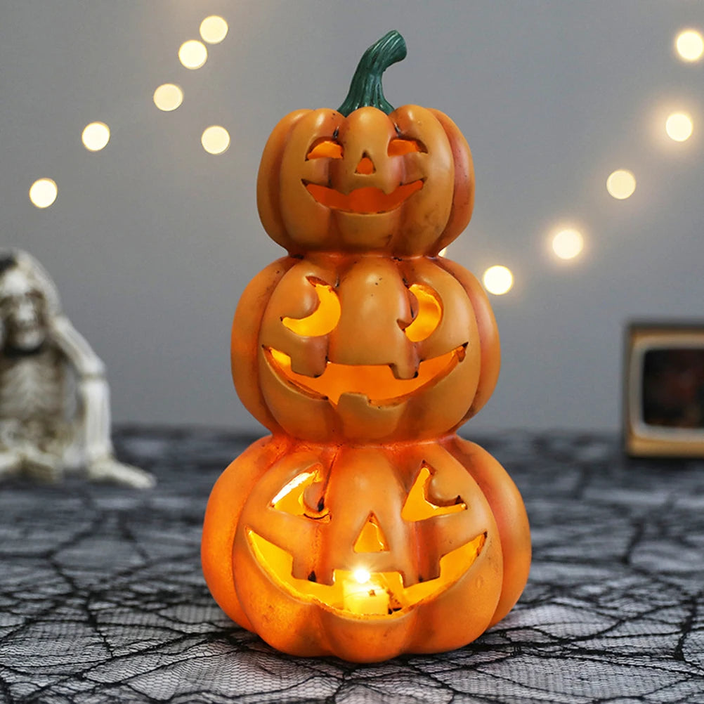 Halloween Pumpkin Light Halloween Light Up Stacked Pumpkins Halloween Party Decor Indoor Outdoor Decorations