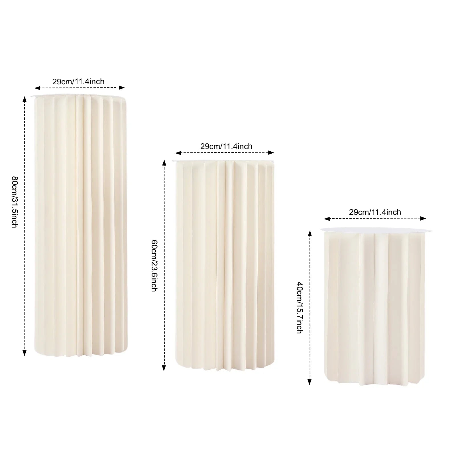 Wedding Centerpieces Cardboard Vases-Set of 3 Flower Vase Flowers Stand for Party Tables Decorations,Elegant Weddings Decoration