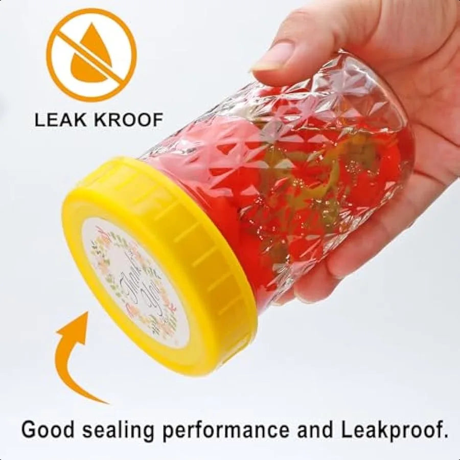 16 Pack Mason Jars8 oz Canning Jars Glass Jars With Lids Small Mason Jars Suitable for Jelly Jam Honey Wedding Favors Shower Fa