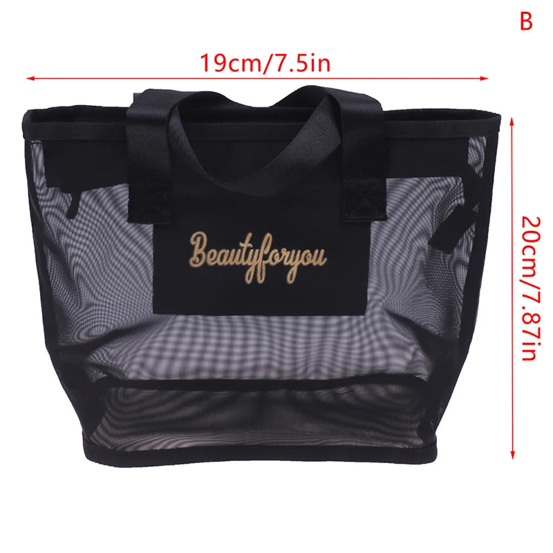 Black Travel Cosmetic Bag Women Zipper Makeup Case Organizer Storage Pouch Toiletry Beauty Bags