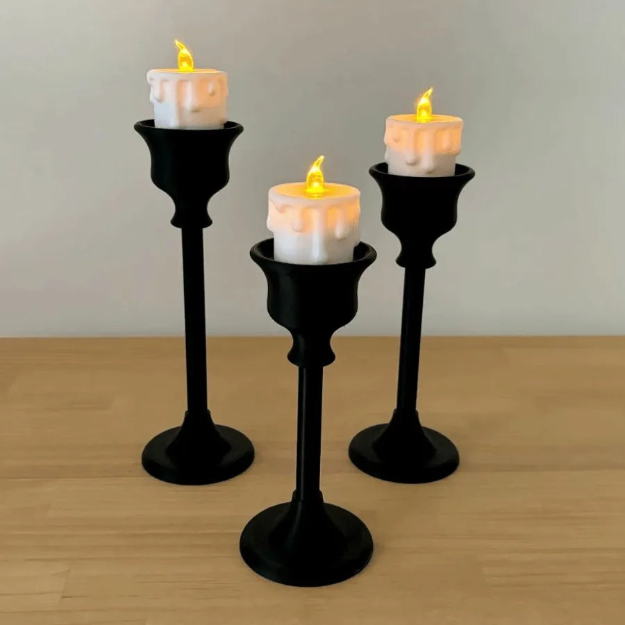 Candle Sticks for Tea Light LED Candles 3D Printed Pack 3