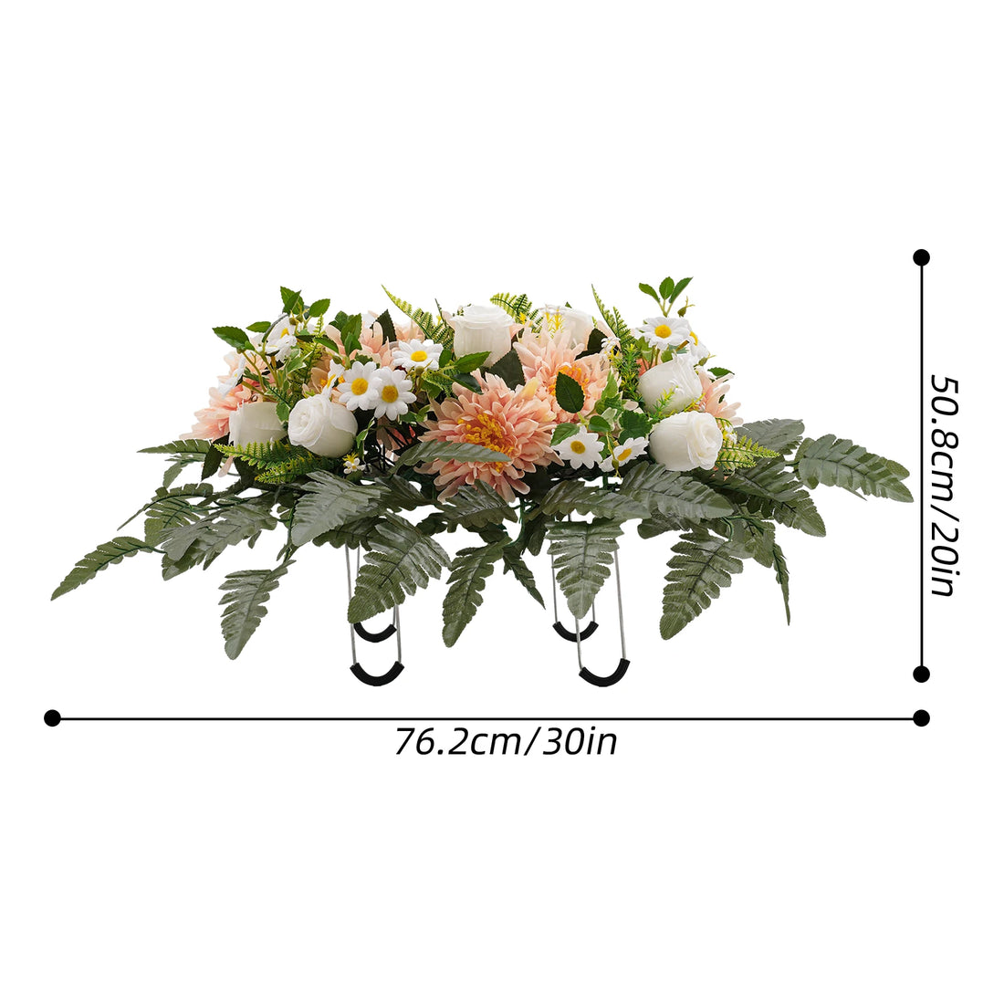 Artificial Grave Flower Artificial Realistic Flowers for Headstone Outdoor Grave Decorations