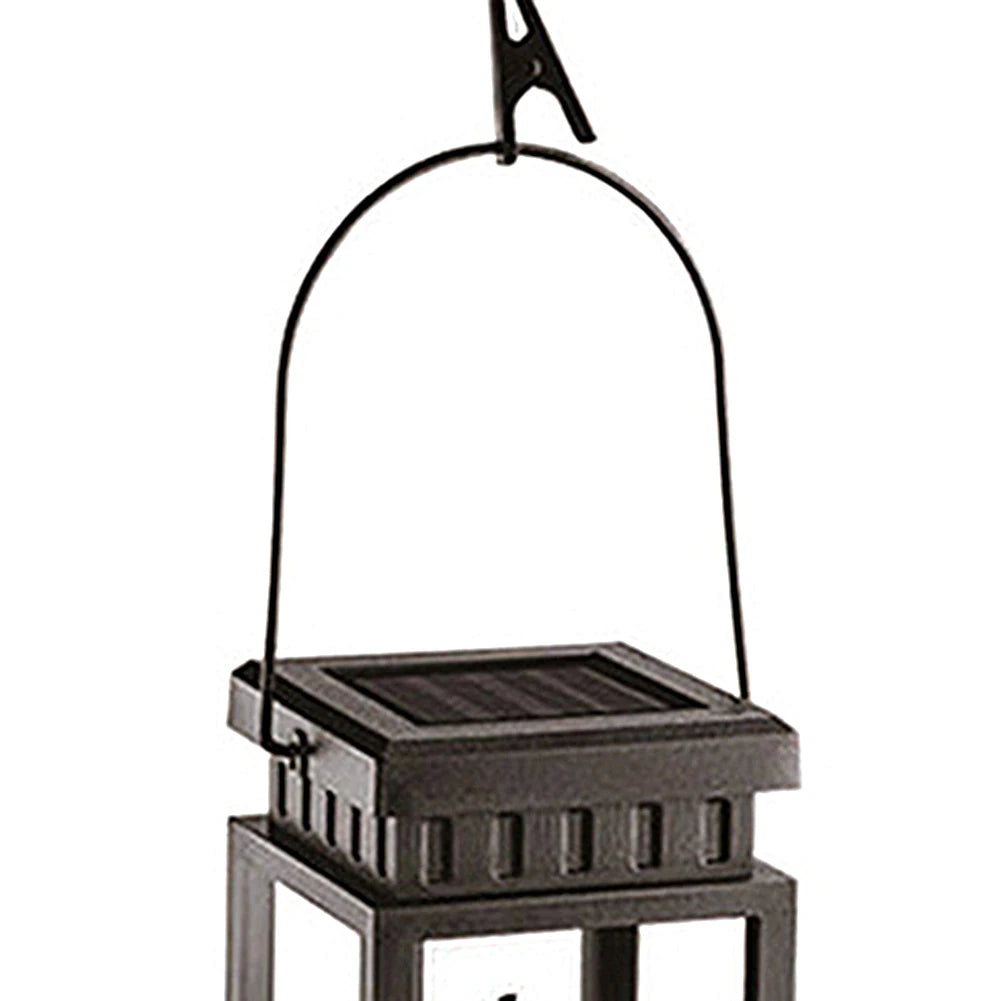 Solar Powered LED Outdoor Twinkle Candle Lantern Outdoor Lamp Home Garden Decoration Light Warm Flame Flashing Tea Light