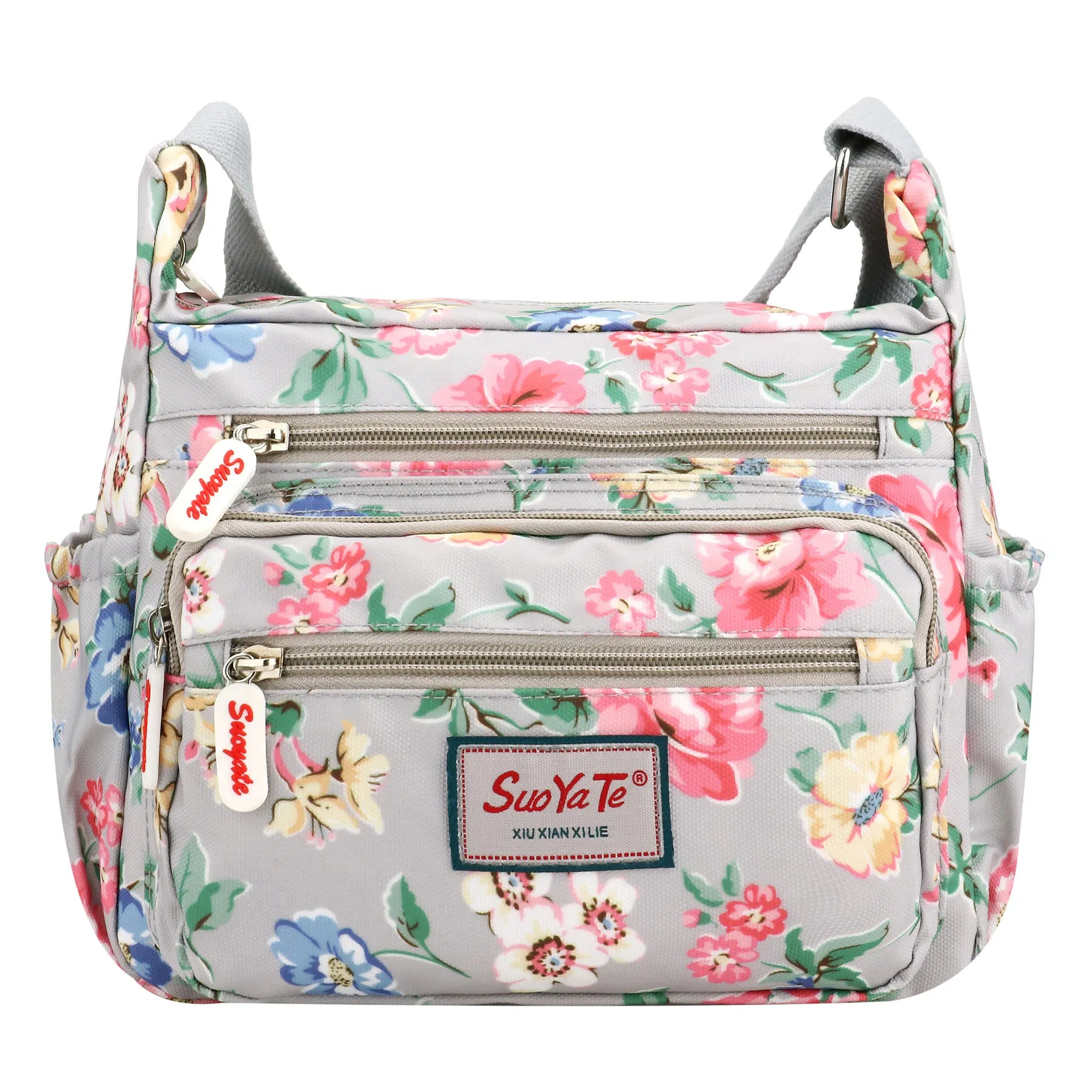 Fashion Multi-Pocket Crossbody Handbags Floral Pattern Female Shoulder Bag for Shopping Messenger Bags Waterproof Crossbody Bag
