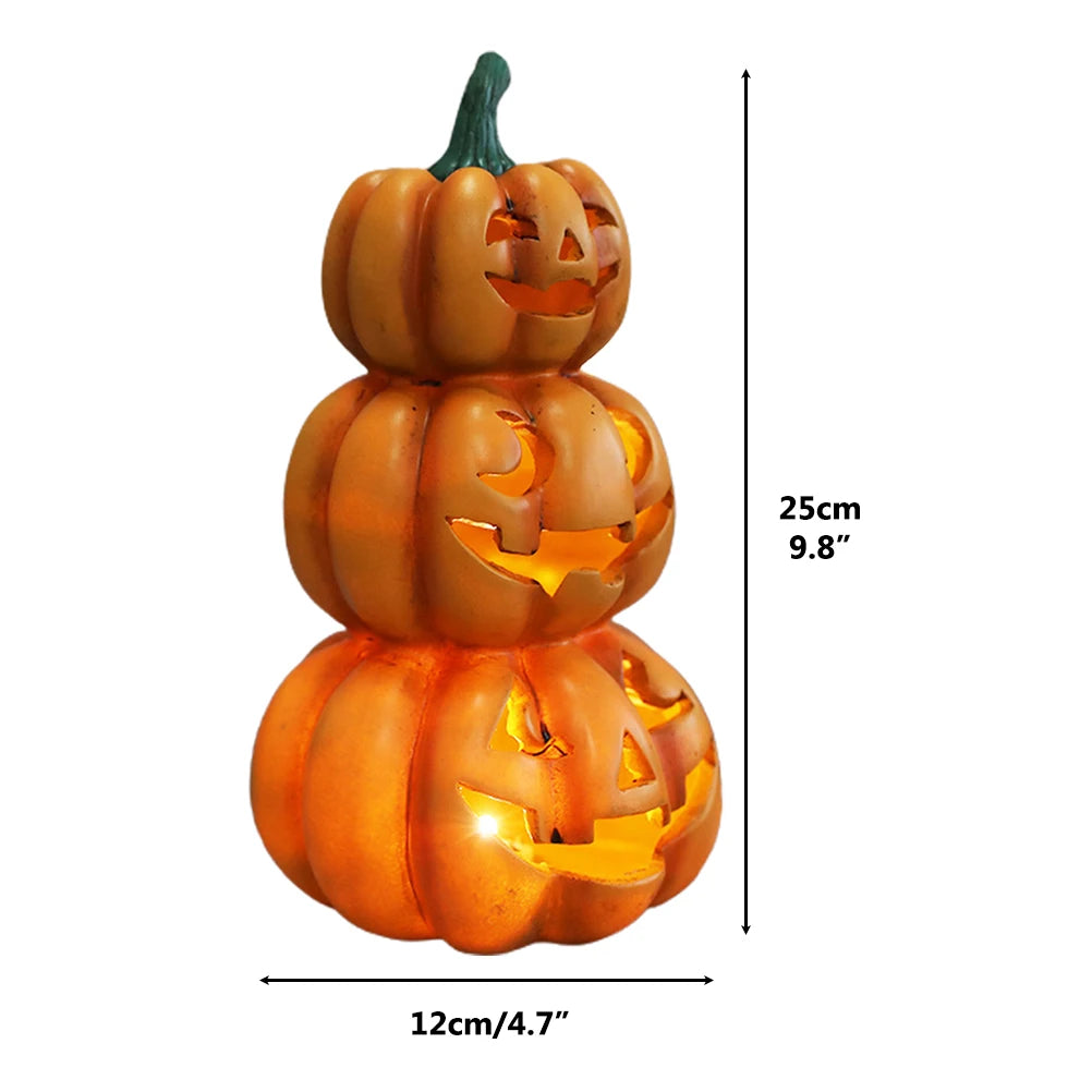 Halloween Pumpkin Light Halloween Light Up Stacked Pumpkins Halloween Party Decor Indoor Outdoor Decorations