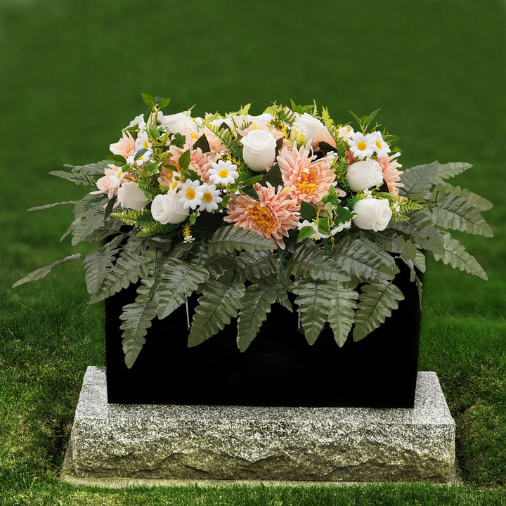 Artificial Grave Flower Artificial Realistic Flowers for Headstone Outdoor Grave Decorations