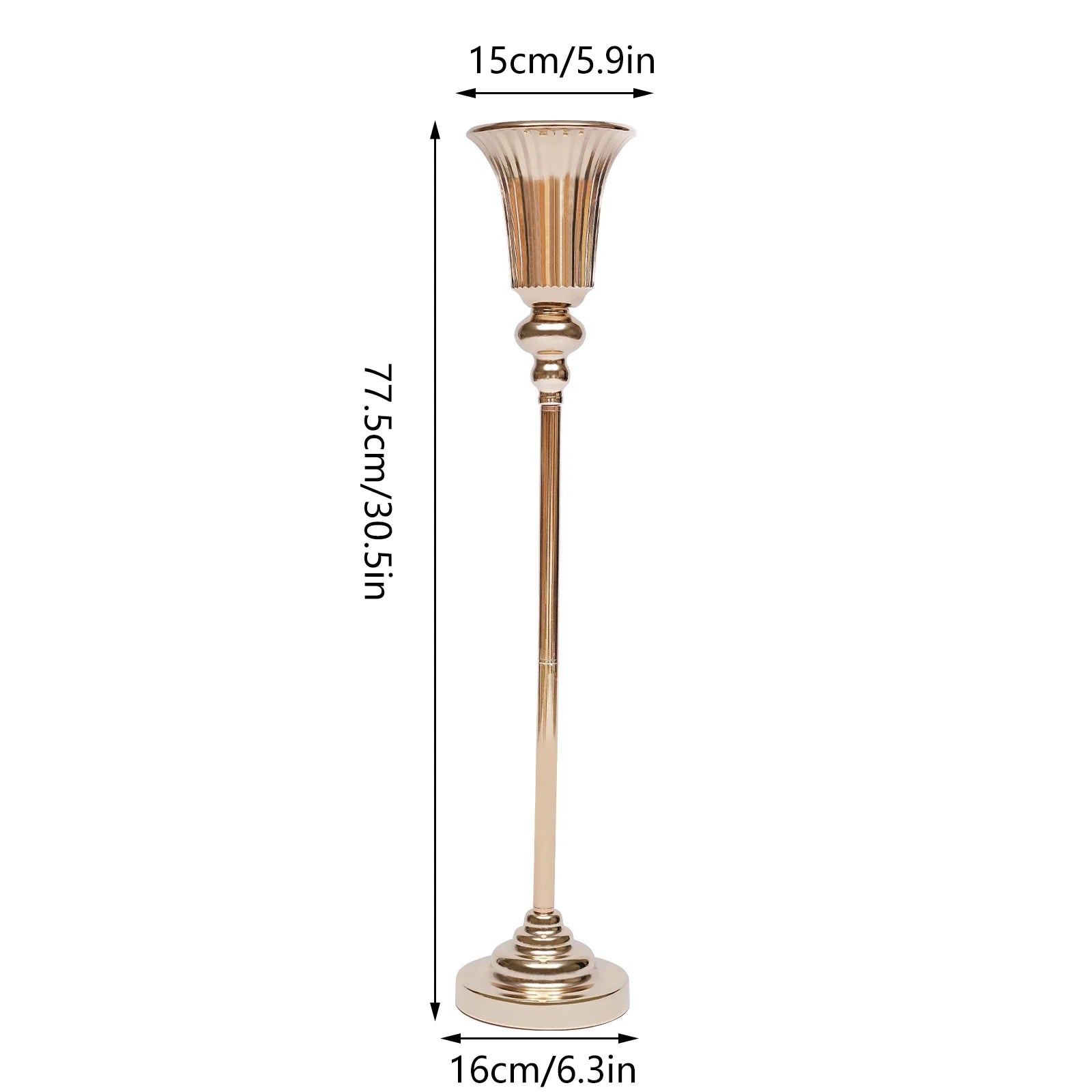 10Pcs Versatile Wedding stands Metal Trumpet Holders Vases For Weddings, Party Decorations