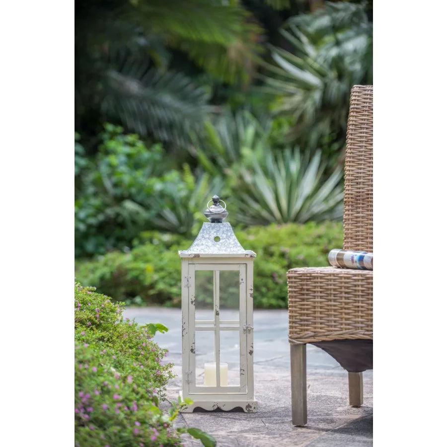 Wooden Candle Lantern Drative Hurricane Lantern Holder Dr for Indoor Outdoor Home Garden Wedding
