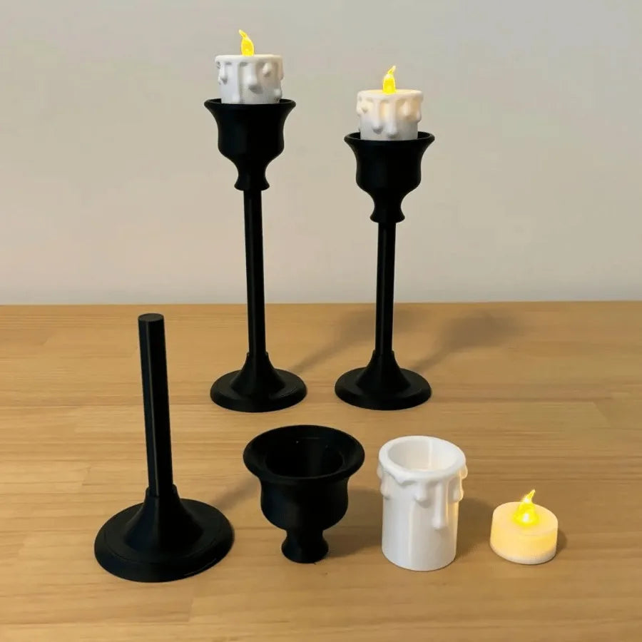 Candle Sticks for Tea Light LED Candles 3D Printed Pack 3