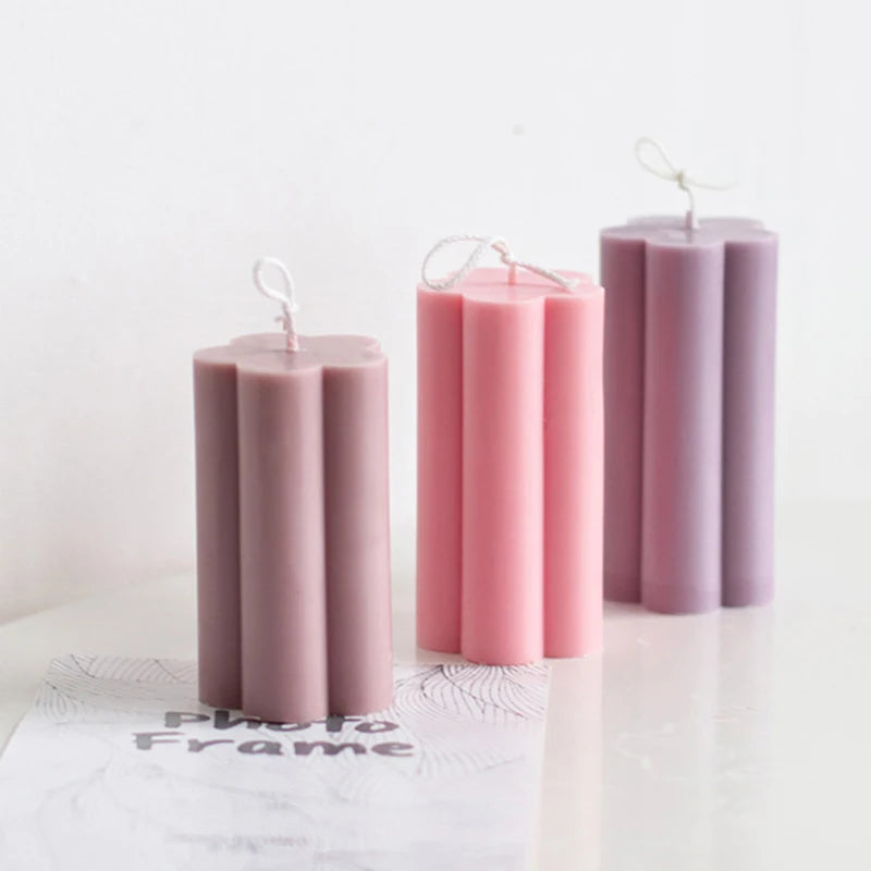 Candle Molds Plum Blossom Mold Clear Plastic Candle Making Tool Column Mold for Candles Making