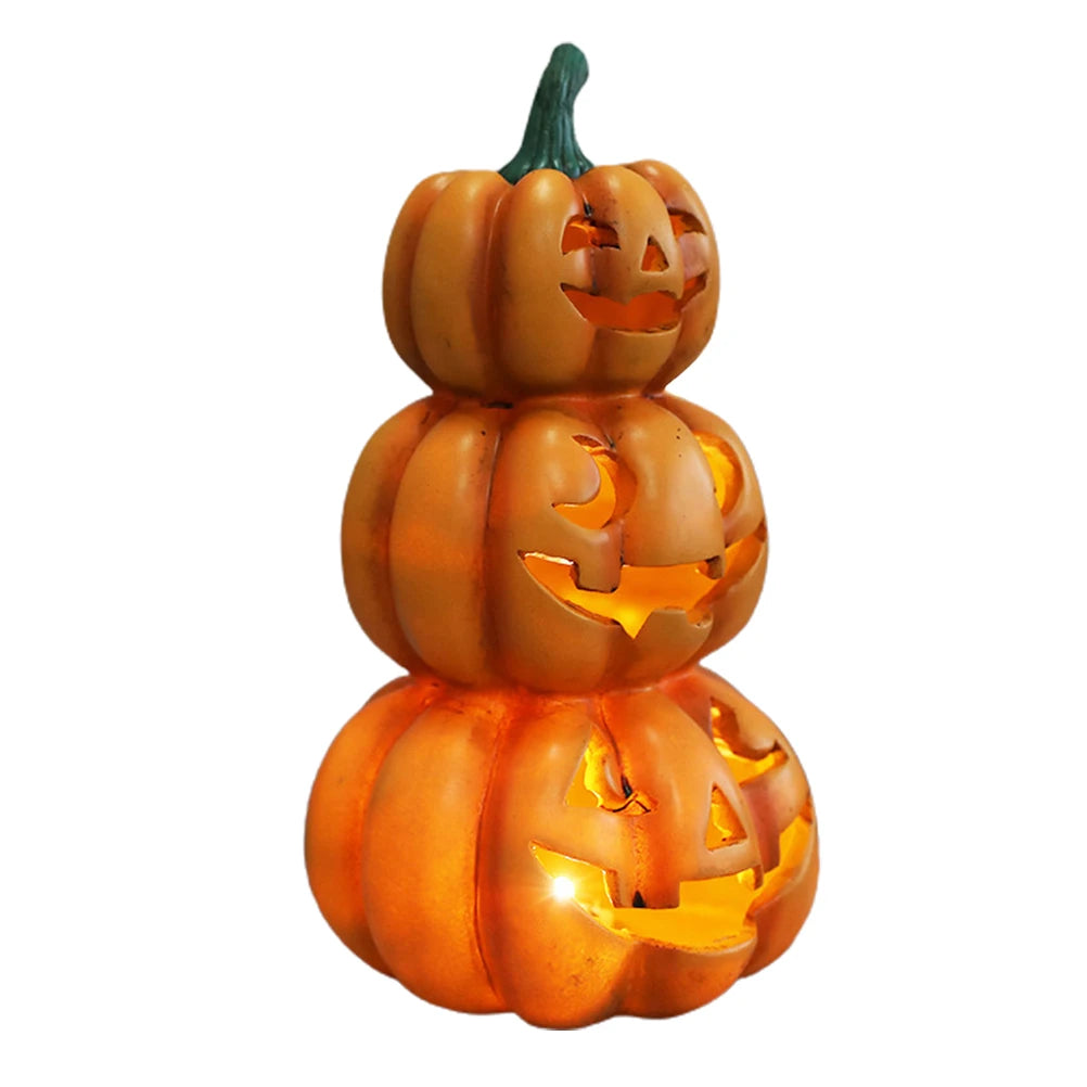 Halloween Pumpkin Light Halloween Light Up Stacked Pumpkins Halloween Party Decor Indoor Outdoor Decorations