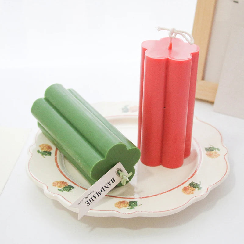 Candle Molds Plum Blossom Mold Clear Plastic Candle Making Tool Column Mold for Candles Making