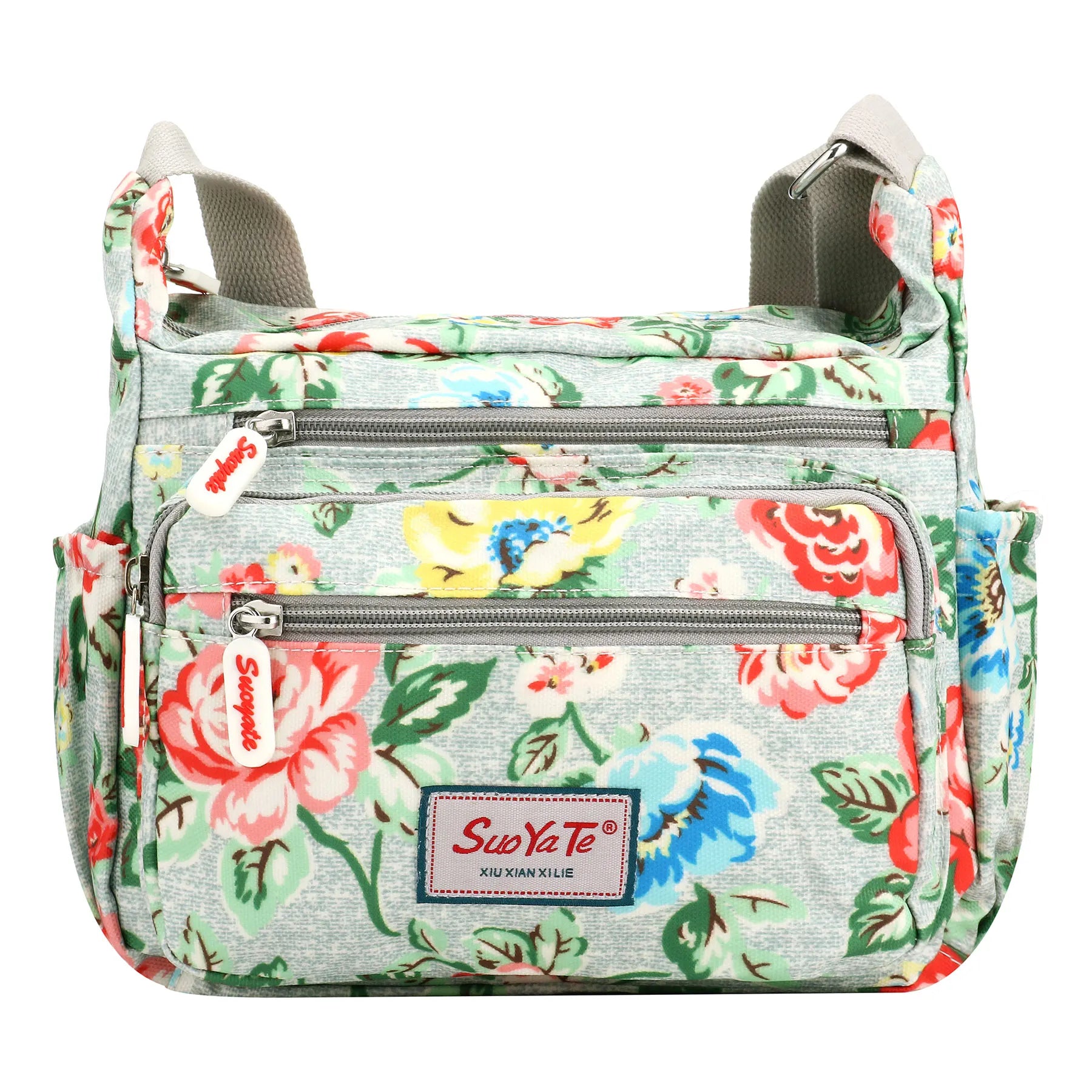 Fashion Multi-Pocket Crossbody Handbags Floral Pattern Female Shoulder Bag for Shopping Messenger Bags Waterproof Crossbody Bag