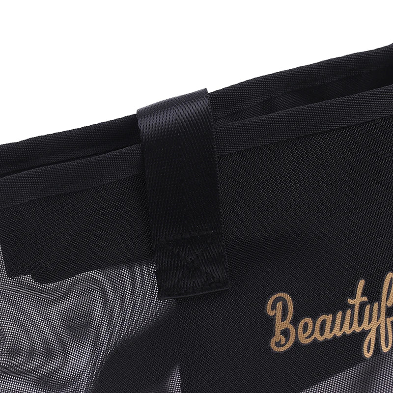 Black Travel Cosmetic Bag Women Zipper Makeup Case Organizer Storage Pouch Toiletry Beauty Bags