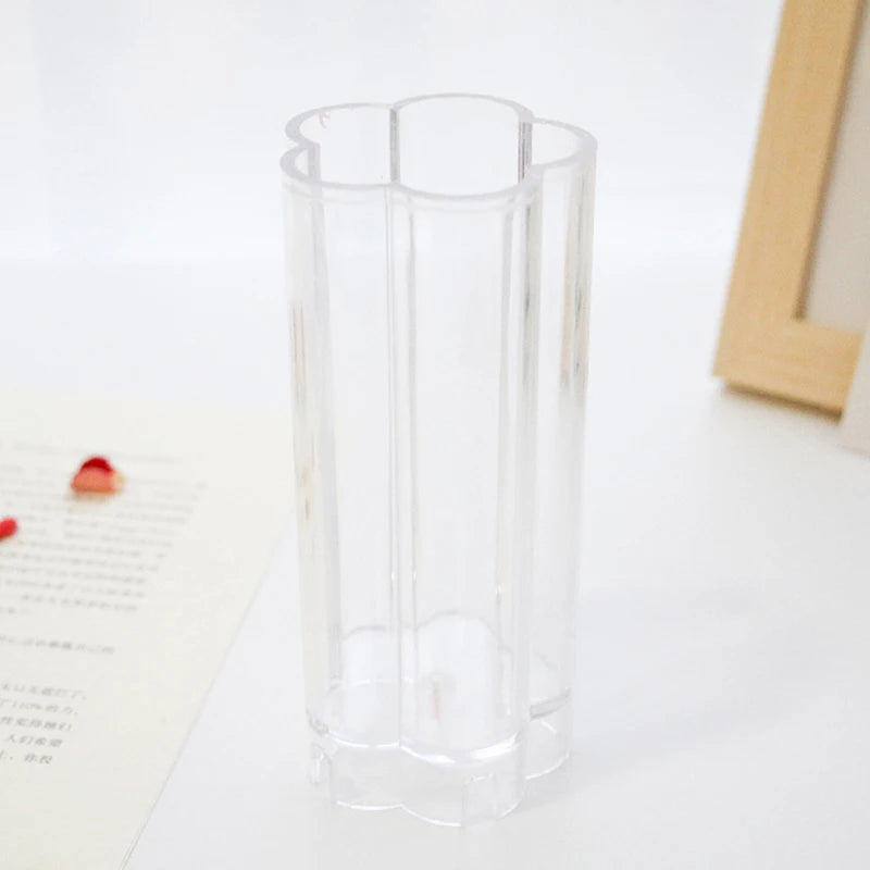 Candle Molds Plum Blossom Mold Clear Plastic Candle Making Tool Column Mold for Candles Making