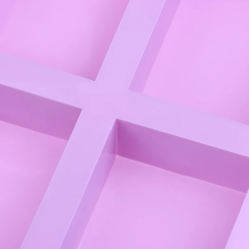 6 Cavity Square Silicone Mold for Making Soaps 3D Plain Soap Mold Rectangle DIY Handmade Soap Form Tray Mould