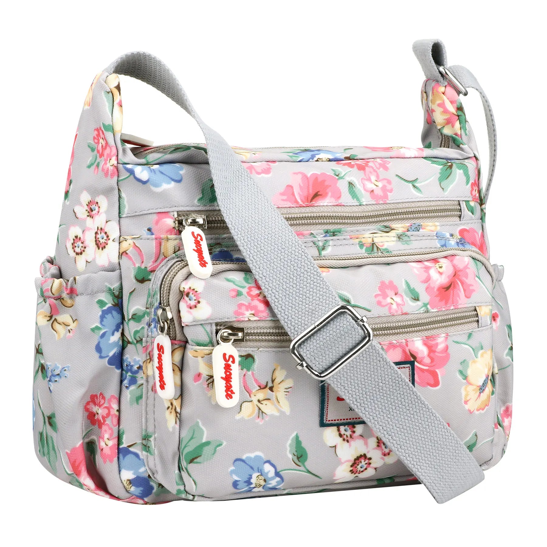 Fashion Multi-Pocket Crossbody Handbags Floral Pattern Female Shoulder Bag for Shopping Messenger Bags Waterproof Crossbody Bag