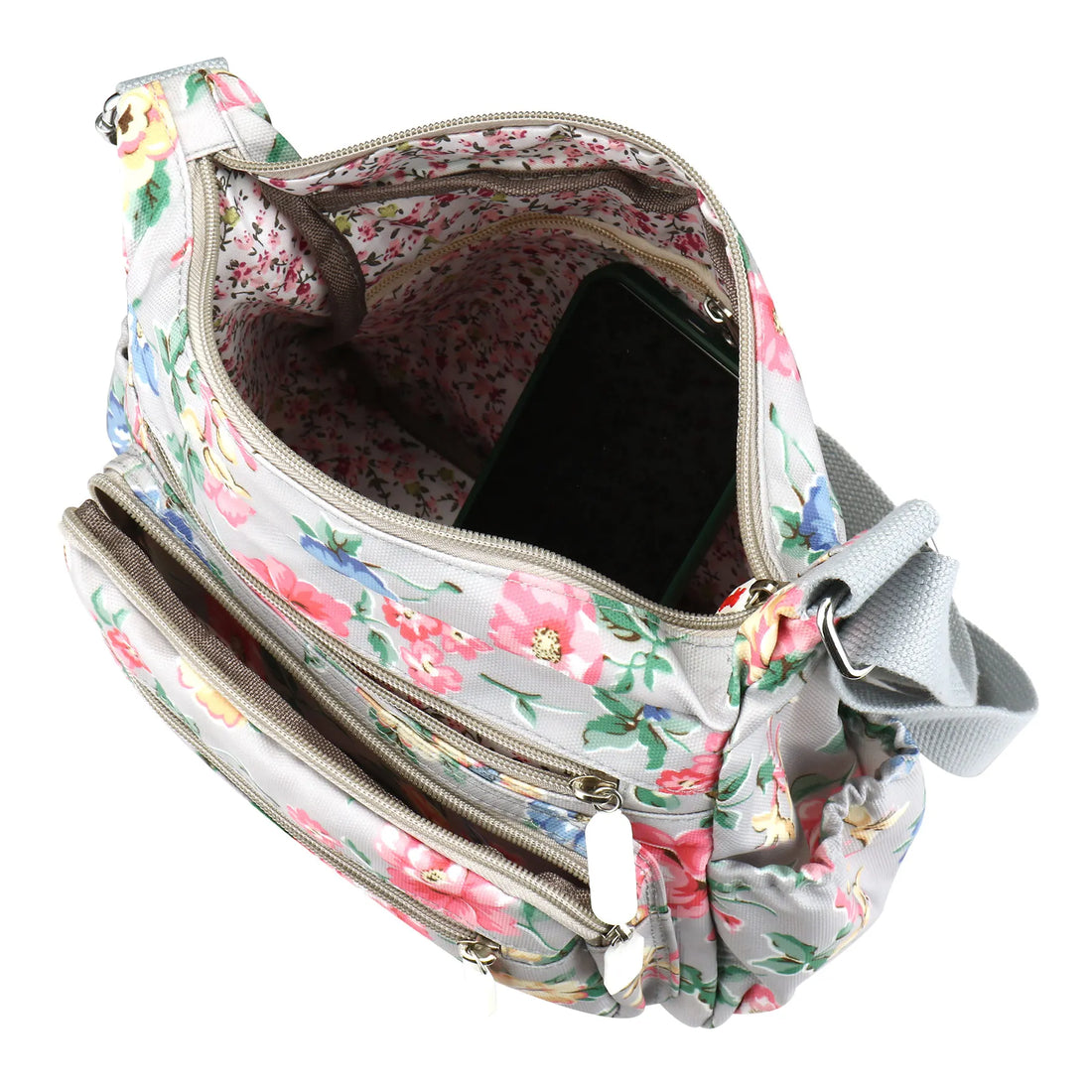 Fashion Multi-Pocket Crossbody Handbags Floral Pattern Female Shoulder Bag for Shopping Messenger Bags Waterproof Crossbody Bag