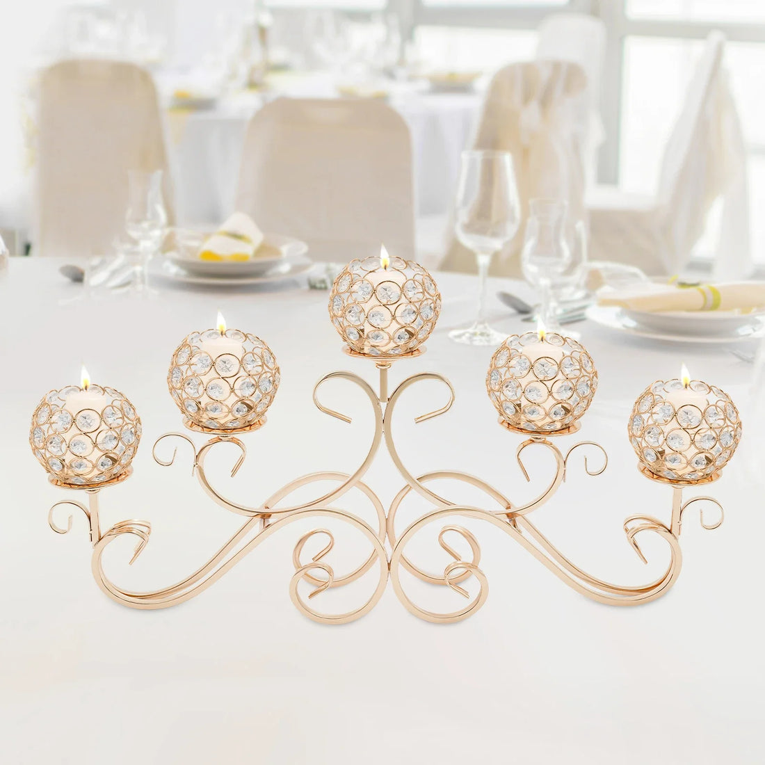 5 Arms Crystal Candle Holders, Crystal Candle Holder, Candle Holder