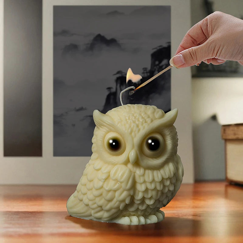 Cute Owl Candle Silicone Mold New Animal Owl Silicone Mold Owl Concrete Mould Gypsum Mold Owls Cake Molds Christmas Gift