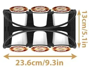 30-Capacity Black Coffee Pod Organizer for Keurig K-Cups, Space-Saving Countertop Storage Holder for Home/Office/Coffee Bar