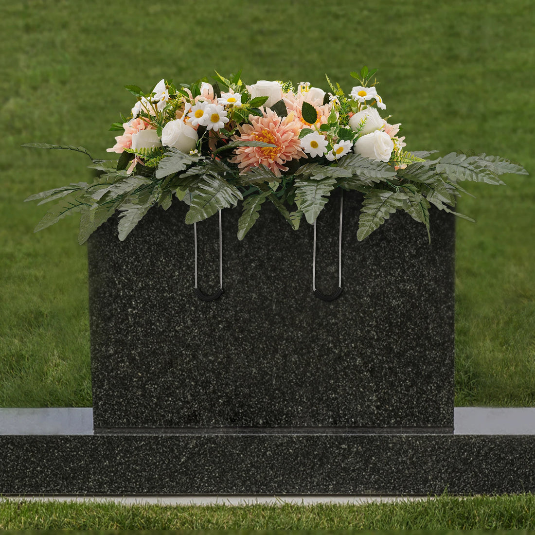 Artificial Grave Flower Artificial Realistic Flowers for Headstone Outdoor Grave Decorations