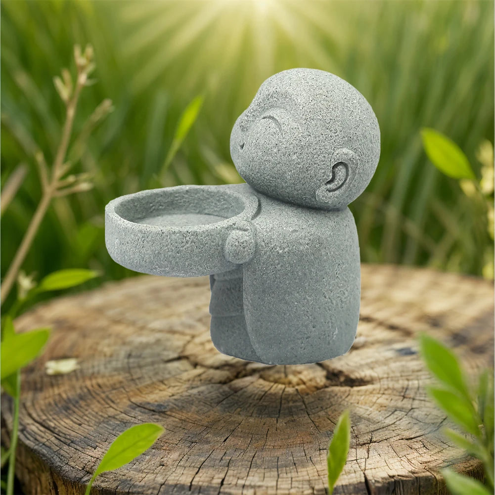 Tea Light Candle Holders Little Buddha Statue Candle Holder Cute Tea Light Buddha Figurine Candlestick Home Chinese Decoration