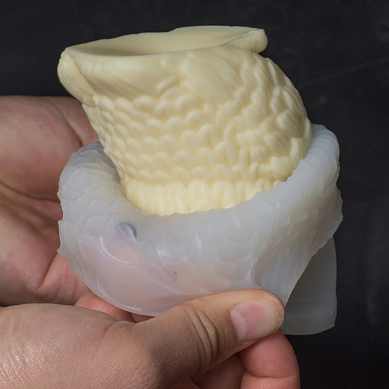 Cute Owl Candle Silicone Mold New Animal Owl Silicone Mold Owl Concrete Mould Gypsum Mold Owls Cake Molds Christmas Gift