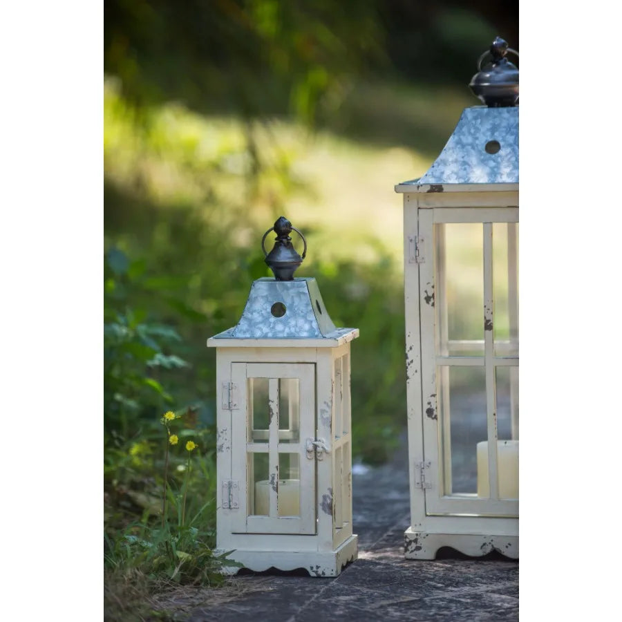 Wooden Candle Lantern Drative Hurricane Lantern Holder Dr for Indoor Outdoor Home Garden Wedding