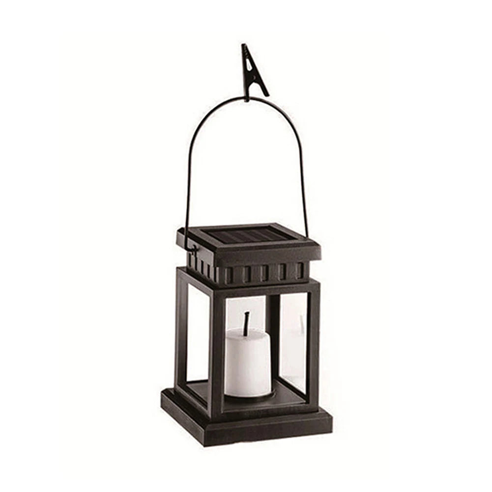 Solar Powered LED Outdoor Twinkle Candle Lantern Outdoor Lamp Home Garden Decoration Light Warm Flame Flashing Tea Light