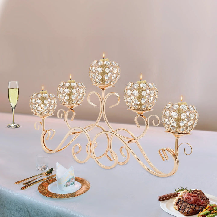 5 Arms Crystal Candle Holders, Crystal Candle Holder, Candle Holder