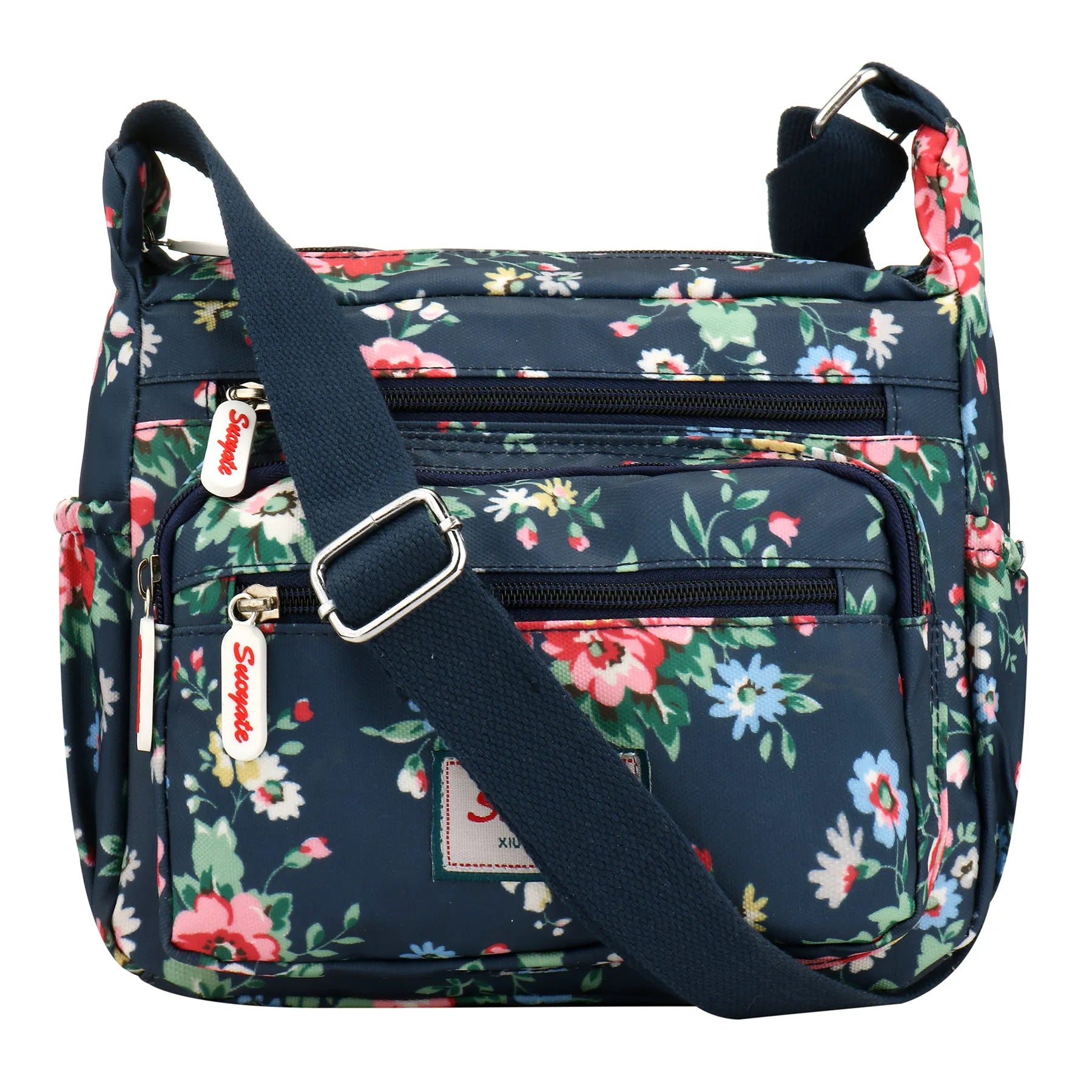Fashion Multi-Pocket Crossbody Handbags Floral Pattern Female Shoulder Bag for Shopping Messenger Bags Waterproof Crossbody Bag