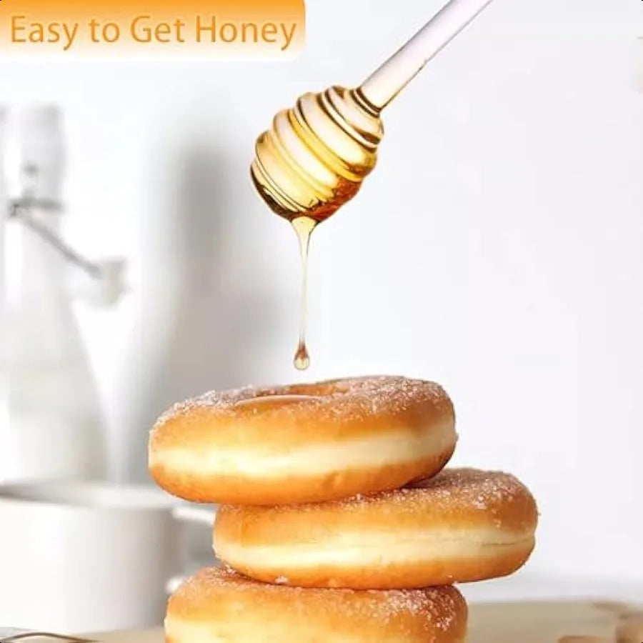 Beehive Glass Honey Jar Crystal Clear Heavy Glass Honey Pot Container for Jam Jelly Syrup Honey Jars with Dipper Ideal for Home