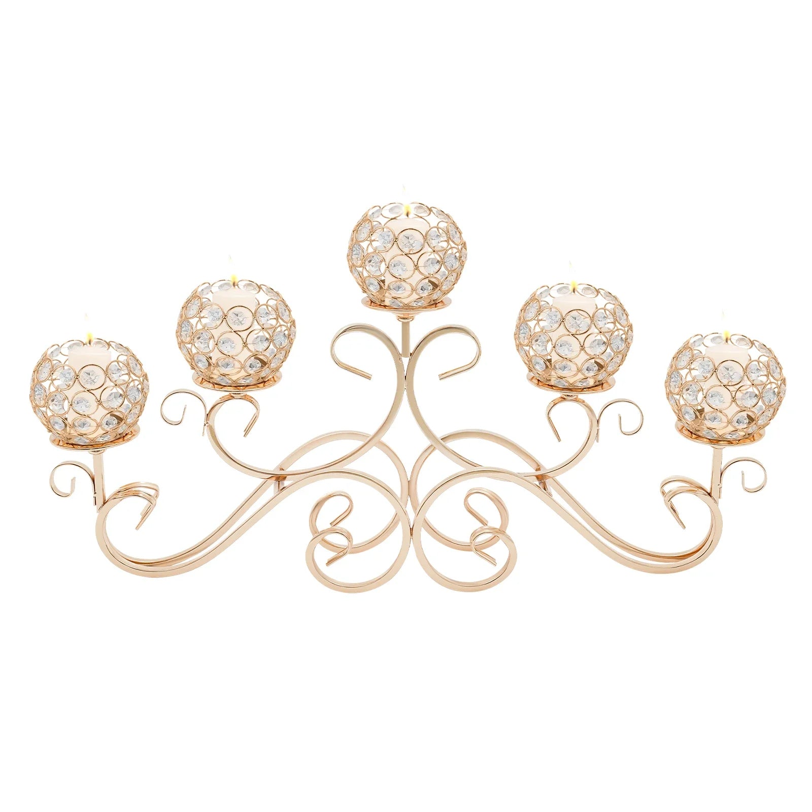 5 Arms Crystal Candle Holders, Crystal Candle Holder, Candle Holder