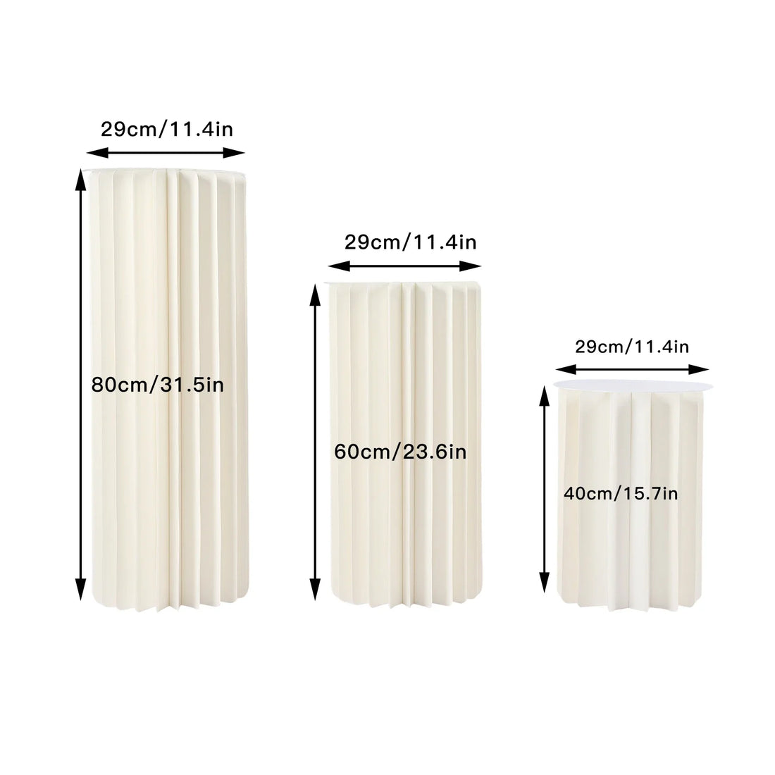 Wedding Centerpieces Cardboard Vases-Set of 3 Flower Vase Flowers Stand for Party Tables Decorations,Elegant Weddings Decoration
