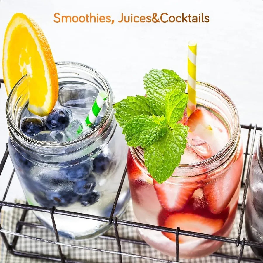 2 Pack Regular Mouth Mason Jars 16oz Glass Canning Jars with Airtight Lids for Jam Honey Jelly Wedding Favors Preserving Sauces