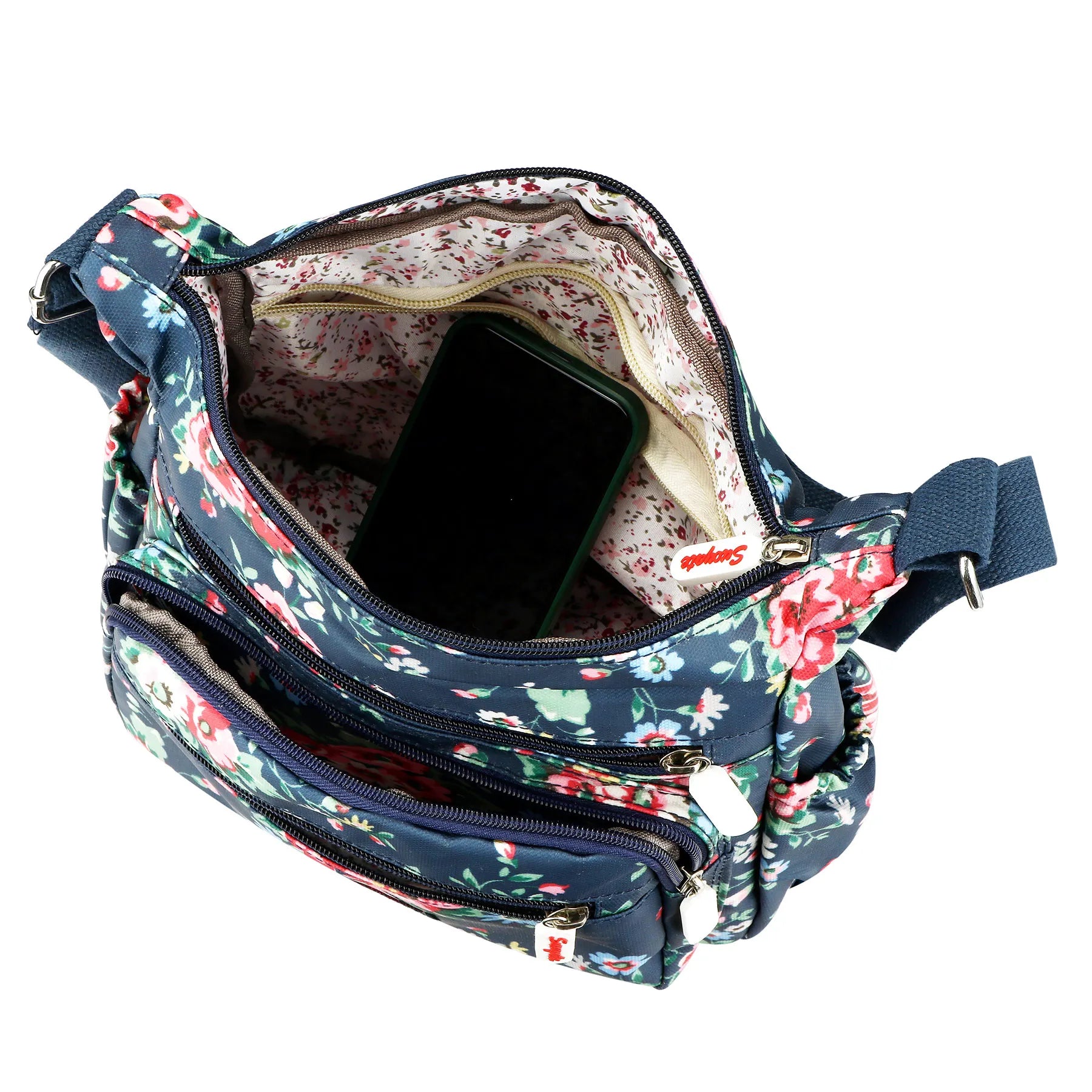 Fashion Multi-Pocket Crossbody Handbags Floral Pattern Female Shoulder Bag for Shopping Messenger Bags Waterproof Crossbody Bag