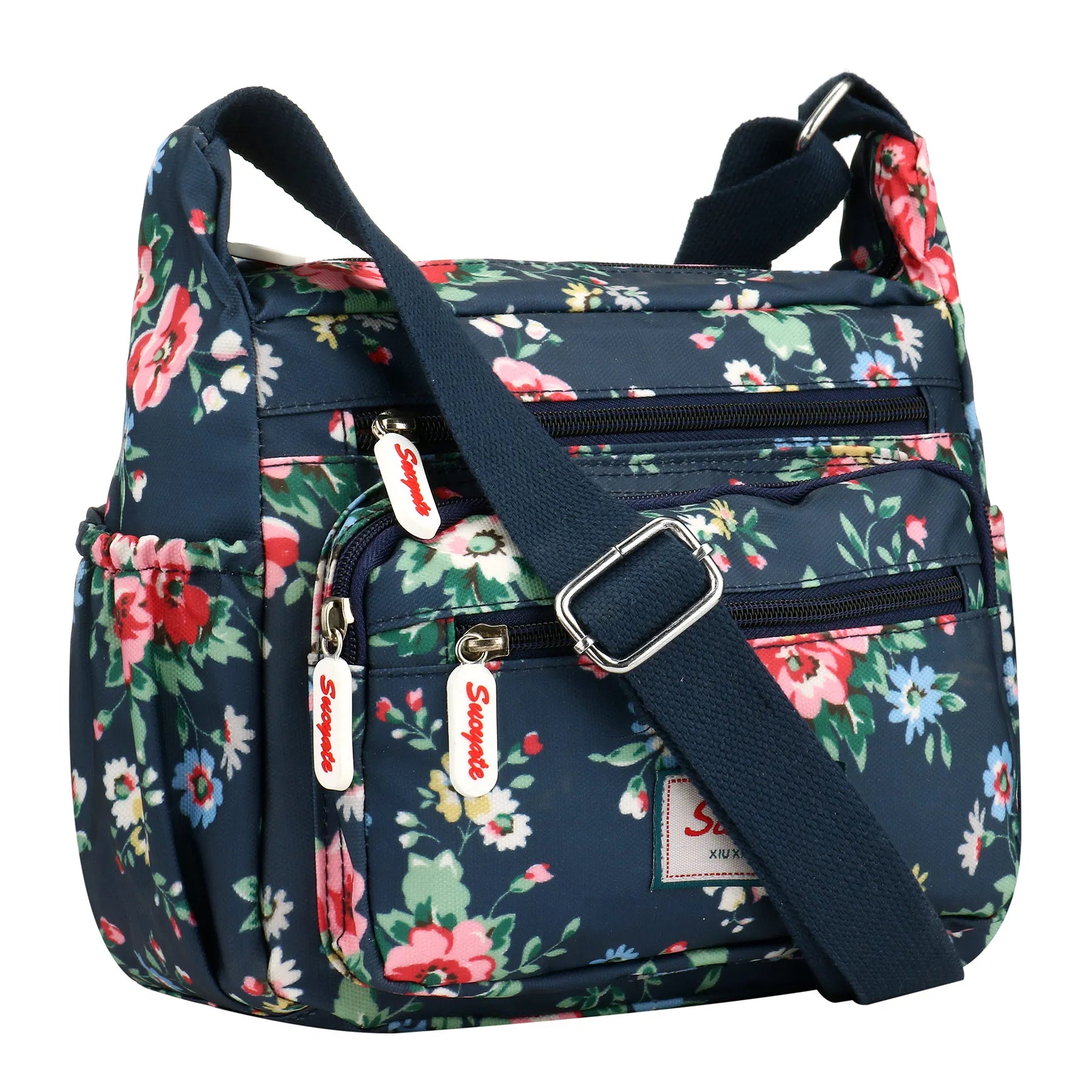 Fashion Multi-Pocket Crossbody Handbags Floral Pattern Female Shoulder Bag for Shopping Messenger Bags Waterproof Crossbody Bag