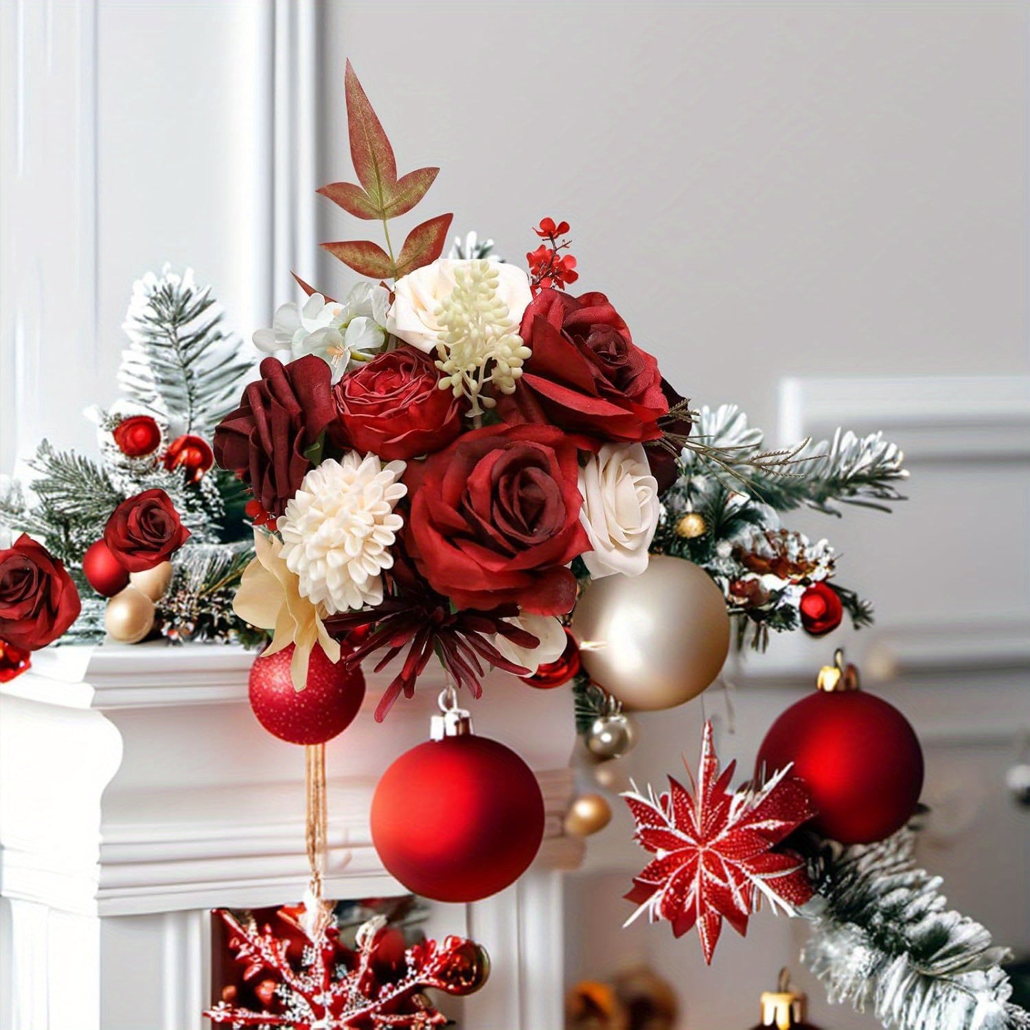 Artificial Flowers for DIY Wedding Centerpieces Decorations, Fake Rose Dahlia Sunflower Flowers for Decoration DIY