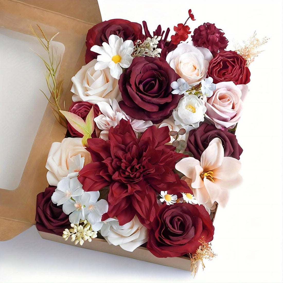 Artificial Flowers for DIY Wedding Centerpieces Decorations, Fake Rose Dahlia Sunflower Flowers for Decoration DIY
